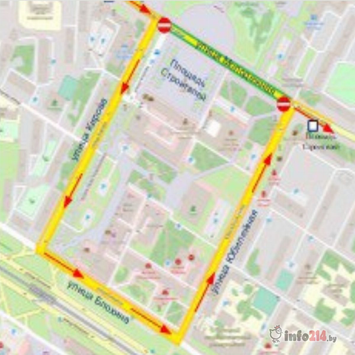 Перекрыто движение в Новополоцке