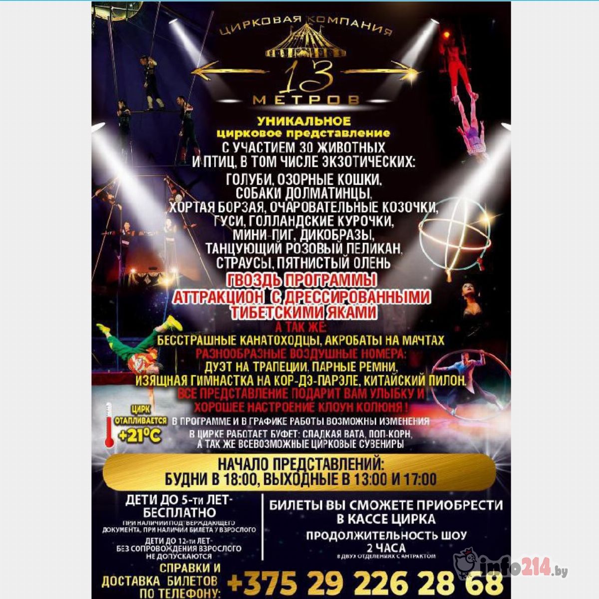 Программа цирка в Полоцке